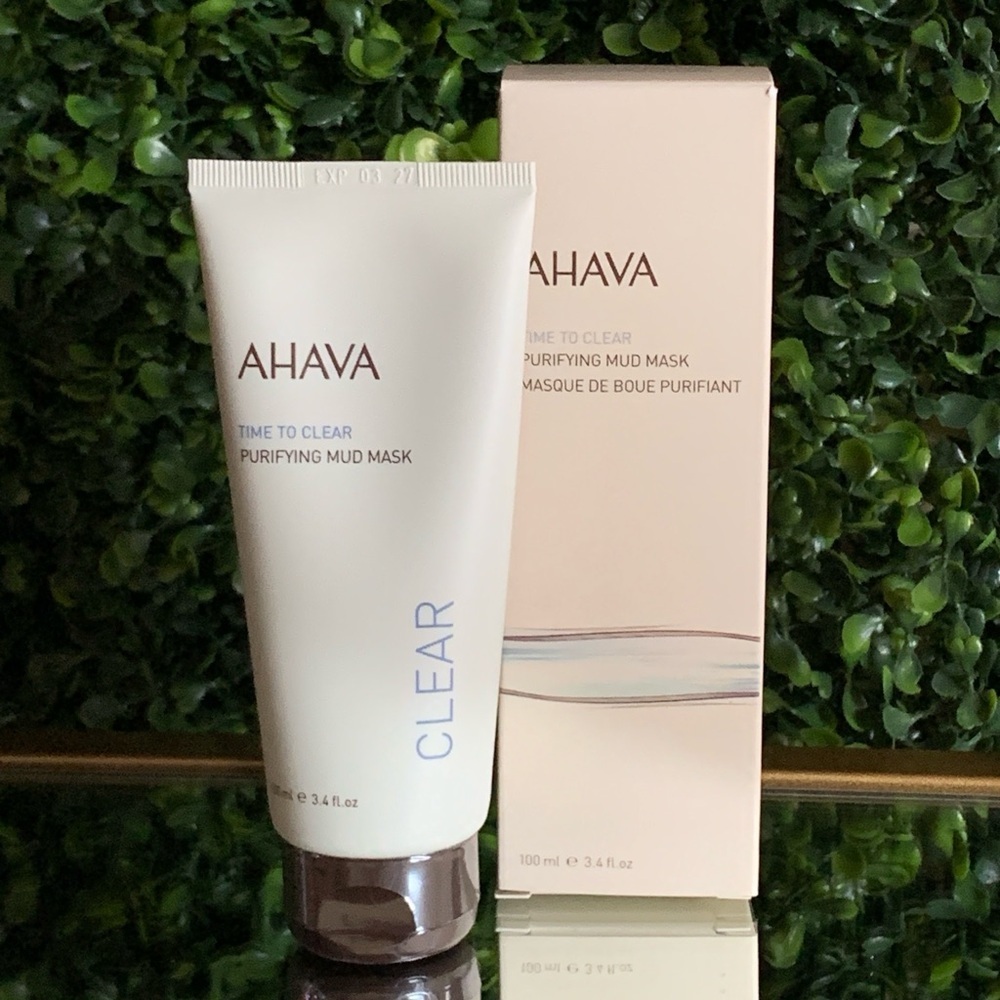 AHAVA Purifying Mud Mask | NEW | Time To Clear | 100mL 3.4oz | NIB Safety Sealed